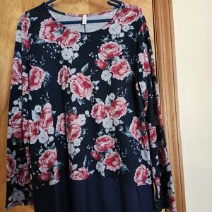 Floral Long Sleeve Women's Top